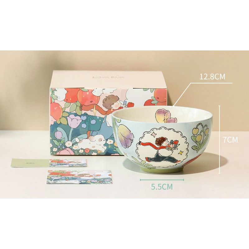 Hand-Painted Ceramic Bowl (Boy) 5"