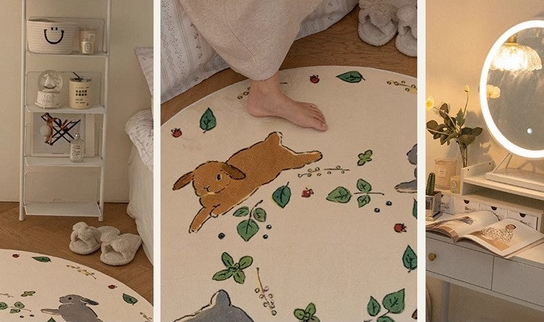 Bedside Rug (Bunny Running)