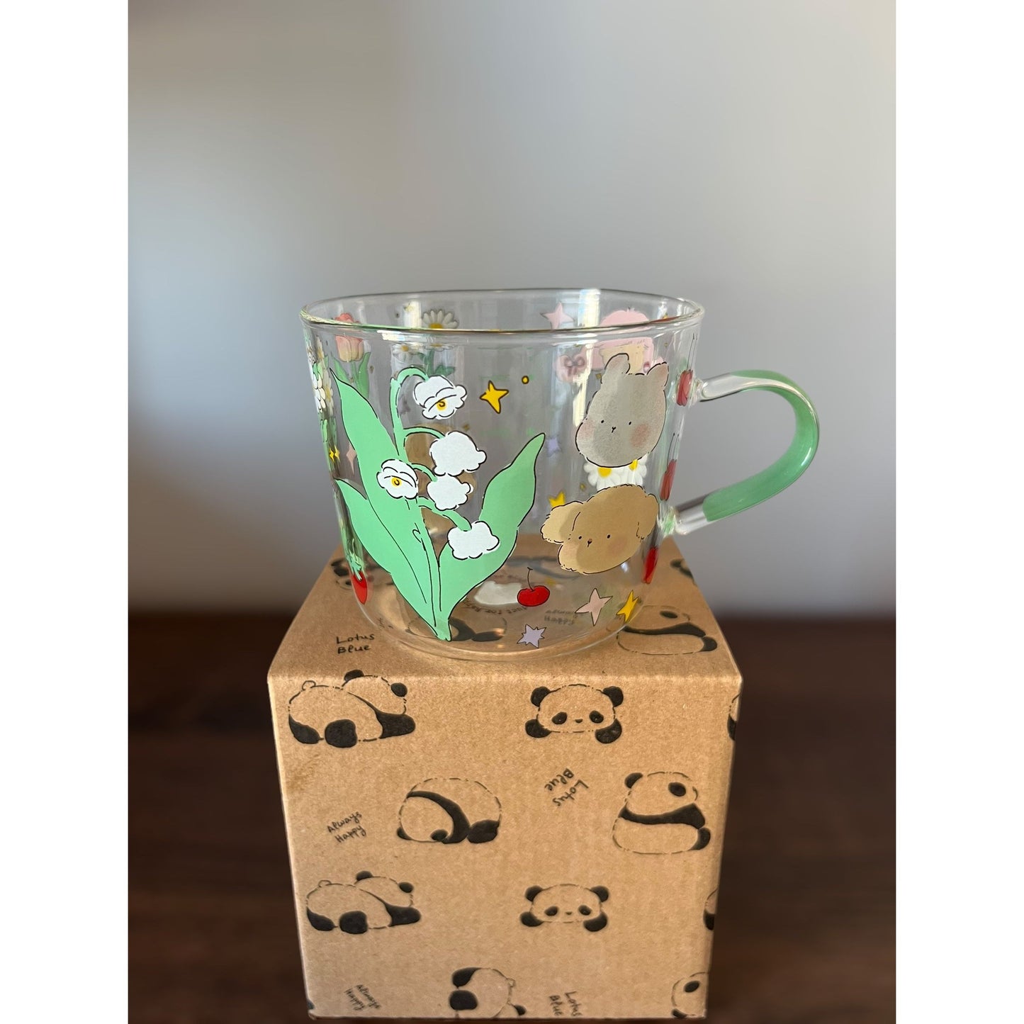 Glass Cup (Bunny Green)