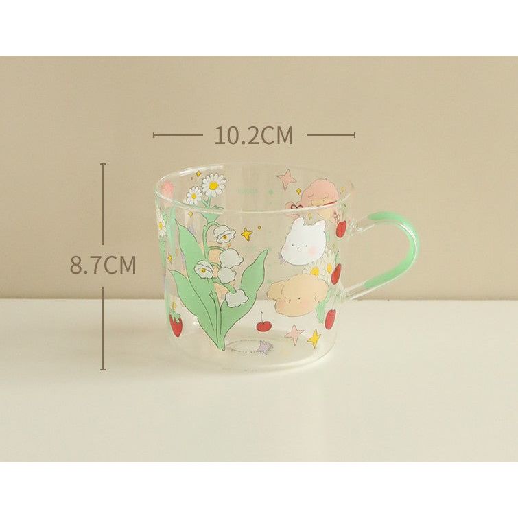 Glass Cup (Bunny Green)