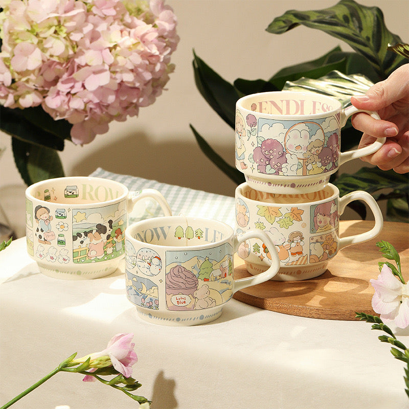 Stackable Ceramic Cup (Spring)