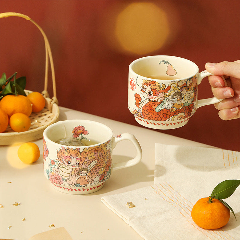 Stackable Ceramic Cup (Dragon Gourd)