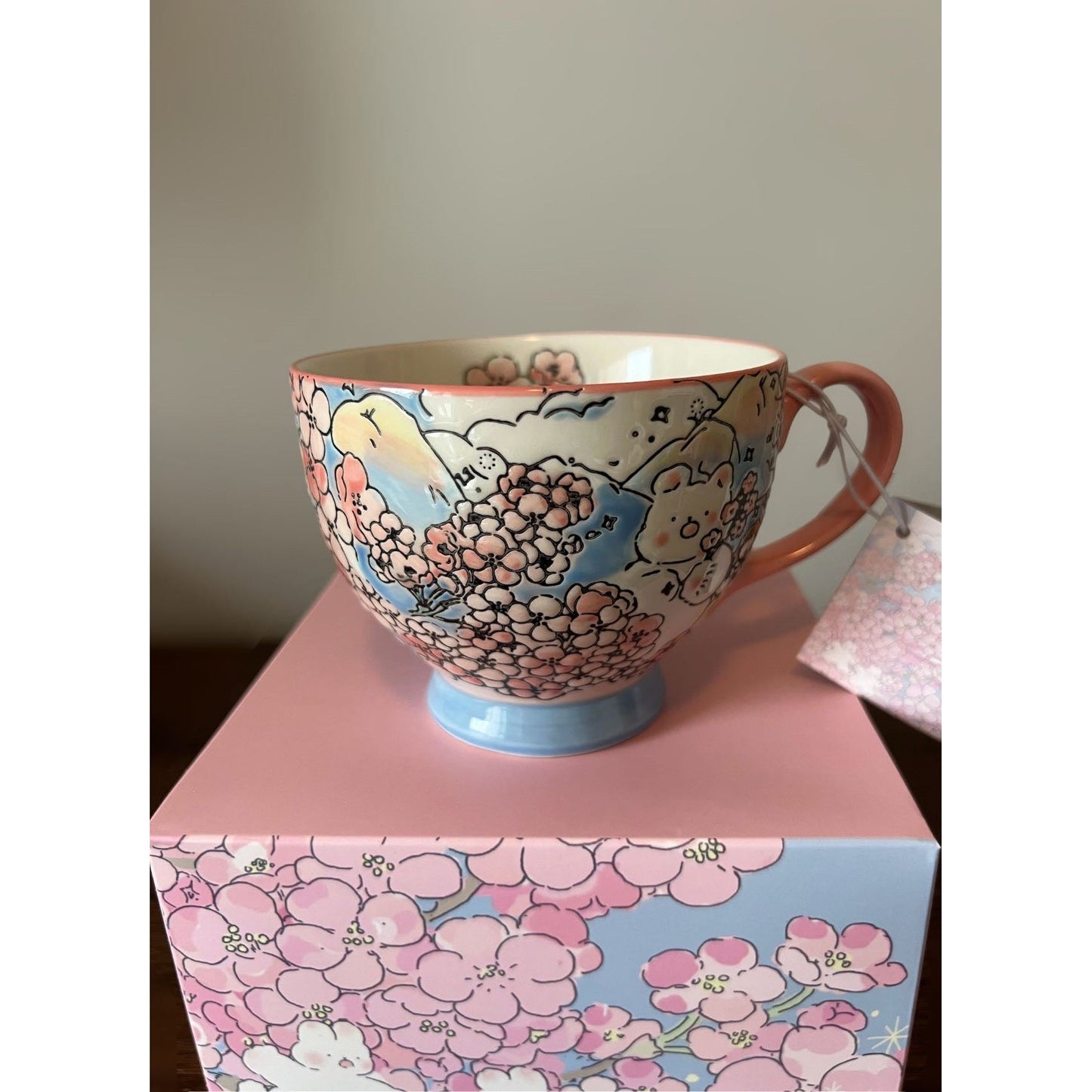 Hand-Painted Ceramic Cup (Sakura)