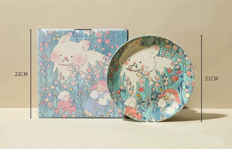 Hand-Painted Ceramic Plate (Bellflower)