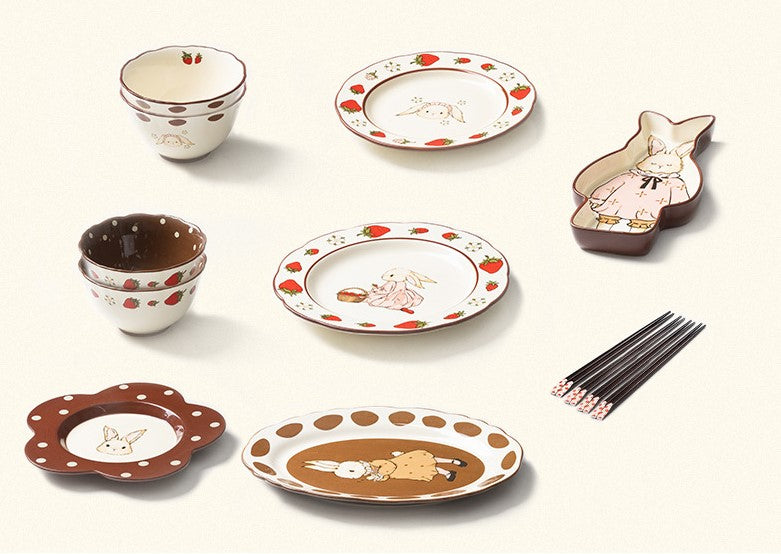 Vintage Bunny tableware set (13pcs)