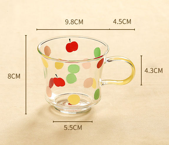 Glass Cup (Color Dots)