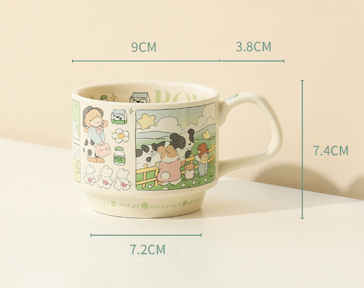 Stackable Ceramic Cup (Spring)