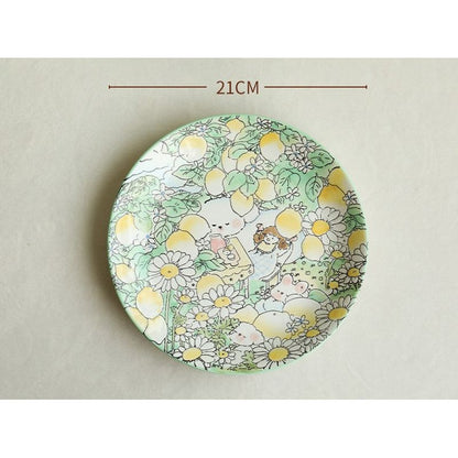 Hand-Painted Ceramic Plate (Lemon)