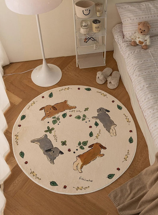 Bedside Rug (Bunny Running)