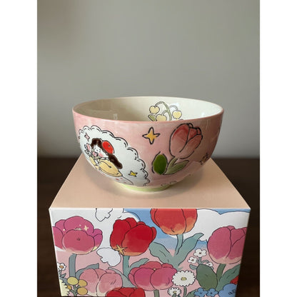 Hand-Painted Ceramic Bowl (Girl) 5"