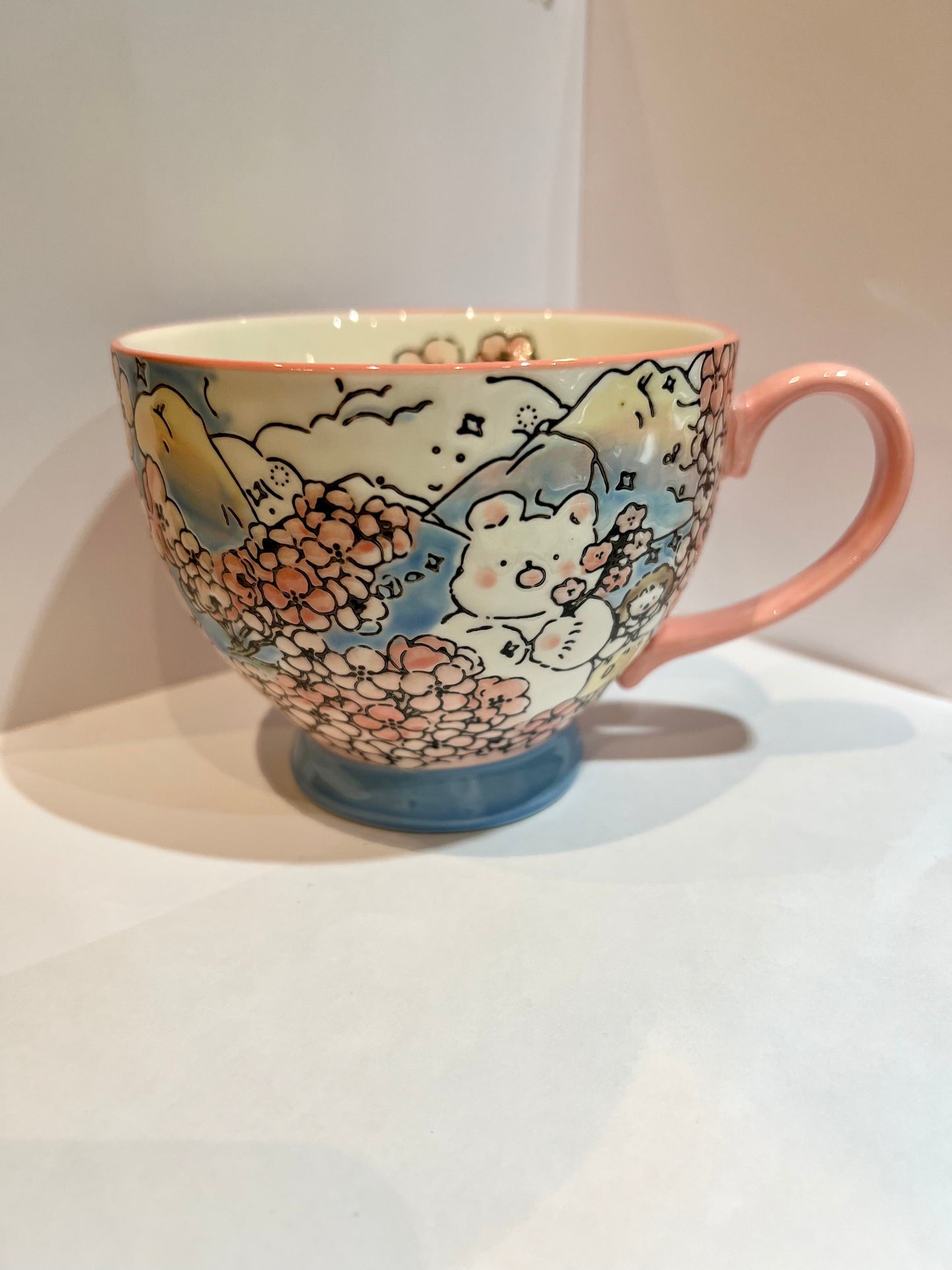 Hand-Painted Ceramic Cup (Sakura)