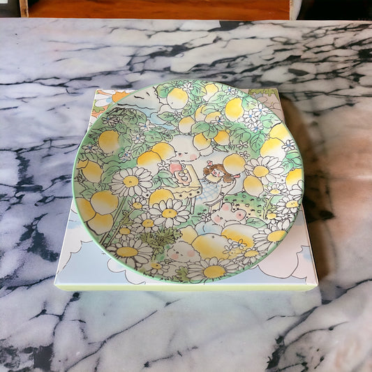 Hand-Painted Ceramic Plate (Lemon)