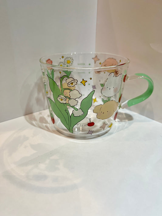 Glass Cup (Bunny Green)