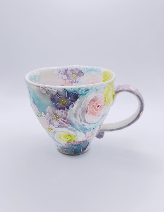 Yuzuriha Flower Mug 蔷薇花