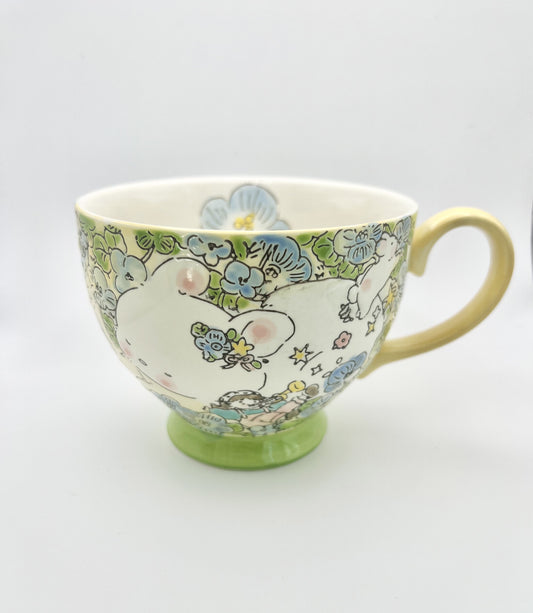 Hand-Painted Ceramic Cup (Veronica Blue)