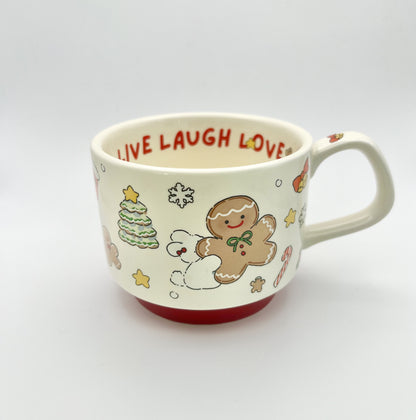 Stackable Ceramic Cup (Gingerbread Man)