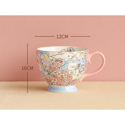 Hand-Painted Ceramic Cup (Sakura)