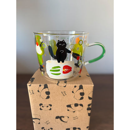 Glass Cup (Cat Green)