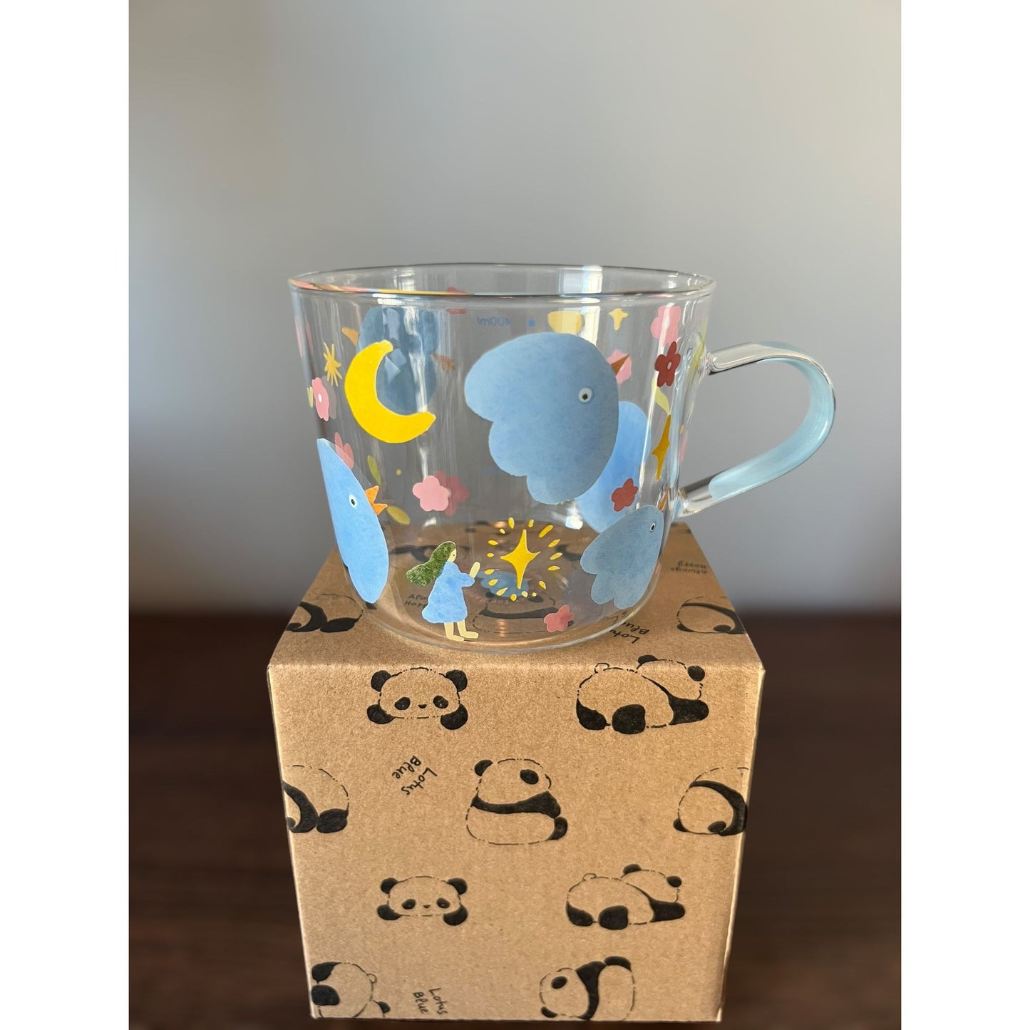 Glass Cup (Bird Blue)