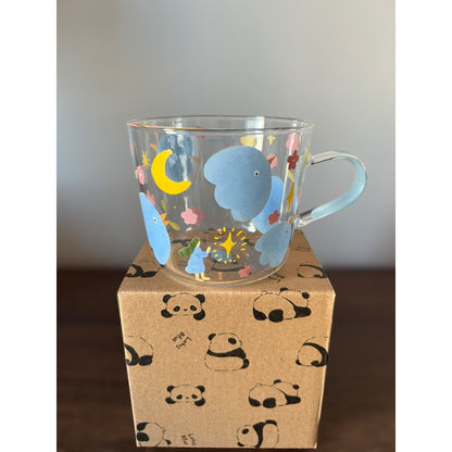 Glass Cup (Bird Blue)