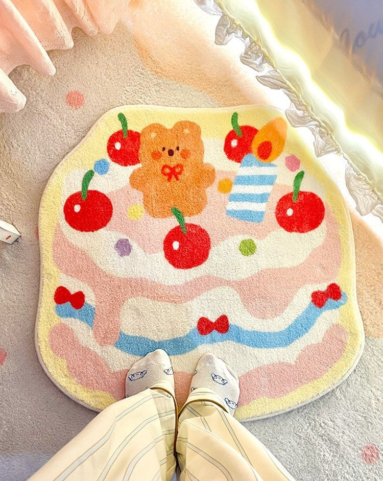 Bedside Rug (Bear Cherry Cake)