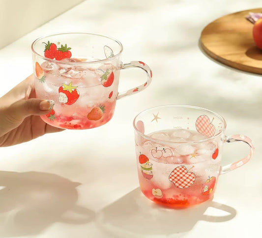 Glass Cup (Strawberry)