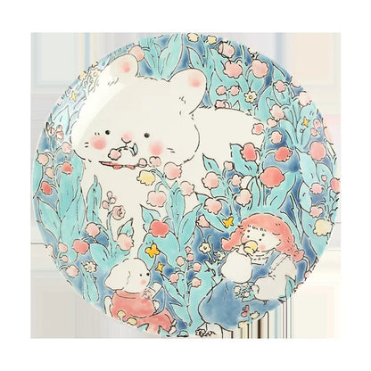 Hand-Painted Ceramic Plate (Bellflower)