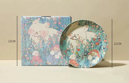 Hand-Painted Ceramic Plate (Bellflower)