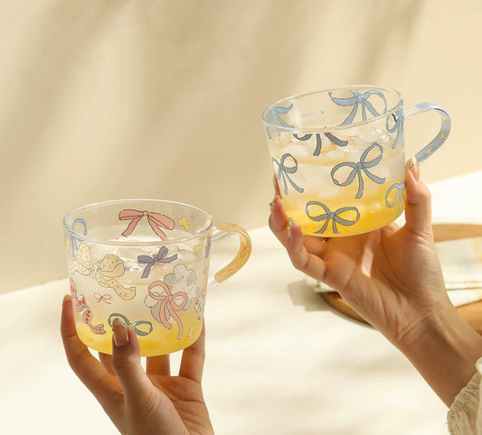 Glass Cup (Blue Ribbon)