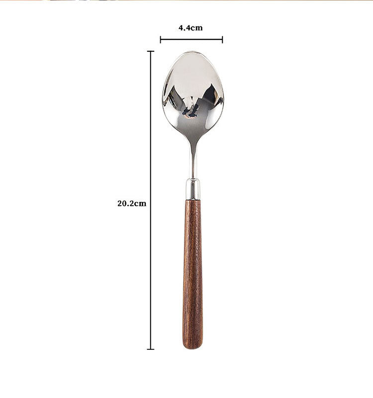 Silverware Set (304 Stainless Steel Walnut Handle)