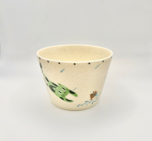 YEZI Studio Handcraft Coffee Cup (green cat rough finish)